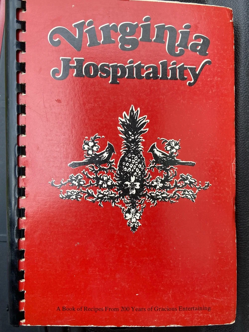 Vintage 70s 1970s Virginia Hospitality Recipe spiral cookbook Southern cookies
